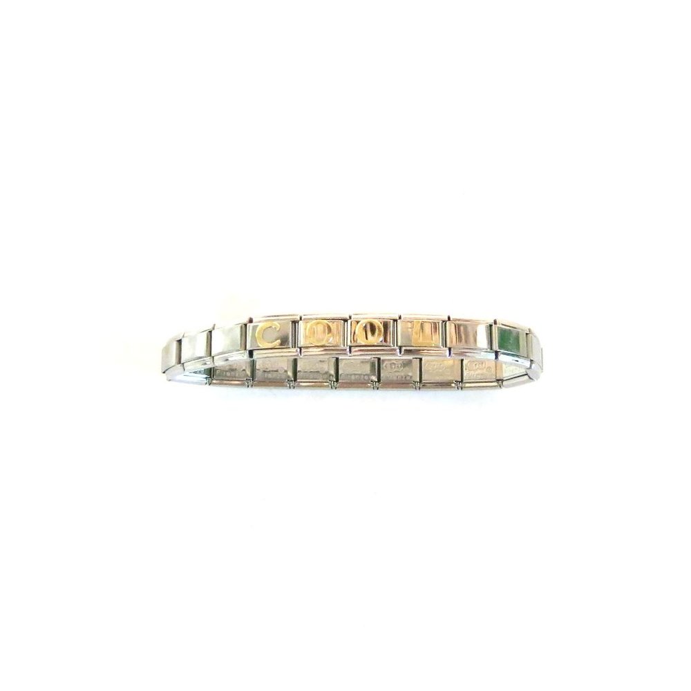 Vintage Ryry Firenze Stainless Steel Unisex Thin Style Stretch Bracelet "COOL"
